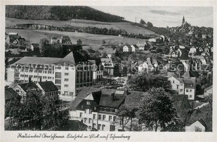 Oberschlema Erzgebirge Kurhotel mit Blick zur Schneeburg