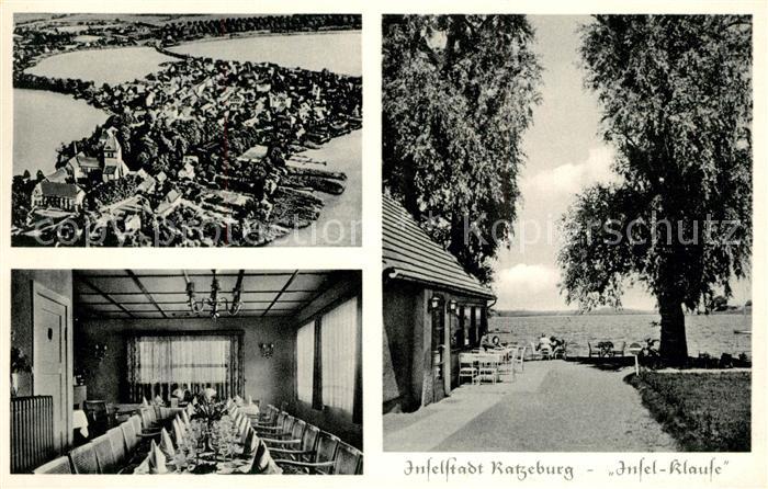 Ratzeburg Schleswig-Holstein Gaststaette Insel Klause Strand