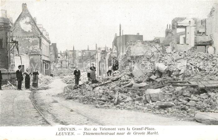 Louvain Flandre Rue de Tirlemont vers la Grand Place