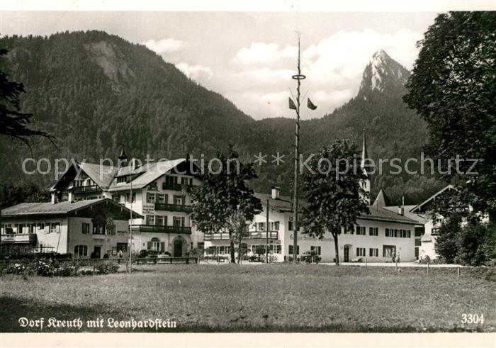 Dorf Kreuth mit Leonhardstein