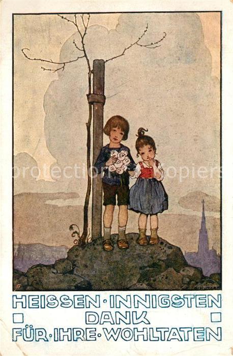 WIEN AT Dankeskarte mit Kindern