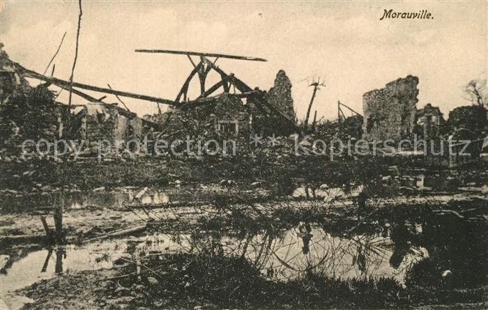 Moranville Zerstoertes Dorf im WK1