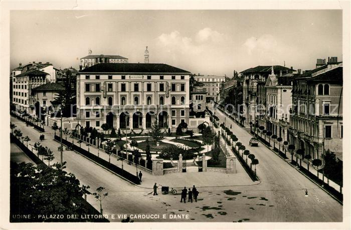 Udine Palazzo del Littorio e vie Carducci e Dante