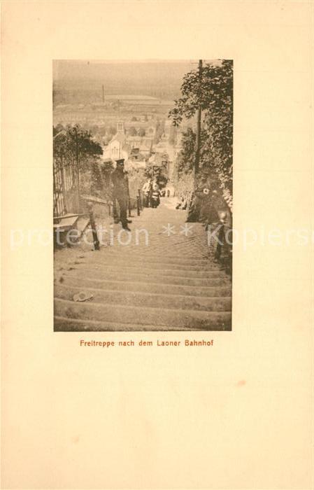 Laon Aisne Freitreppe nach dem Laoner Bahnhof