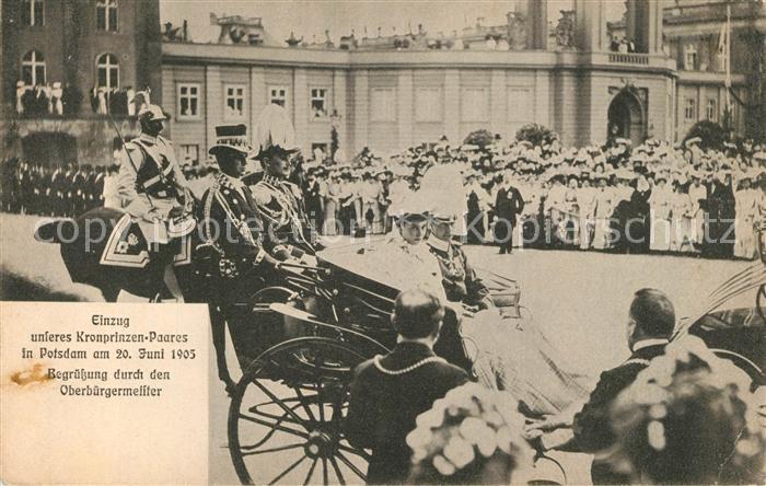 Potsdam Einzug des Kronprinzen Paares Juni 1905