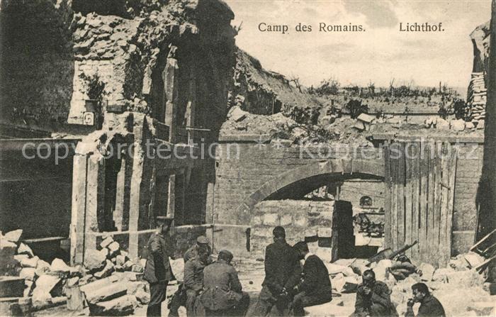 Camp des Romains Lichthof zerstoert im WK1
