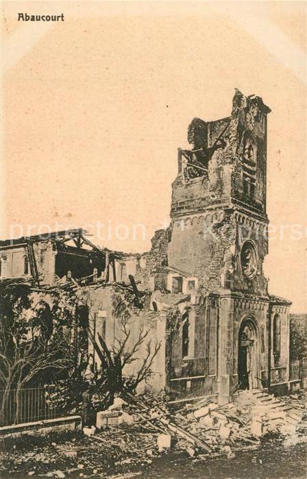 Abaucourt Zerstoerung im WK1