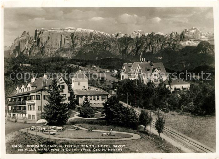 Soprabolzano Hotel Savoy Villa Maria verso le Dolomiti