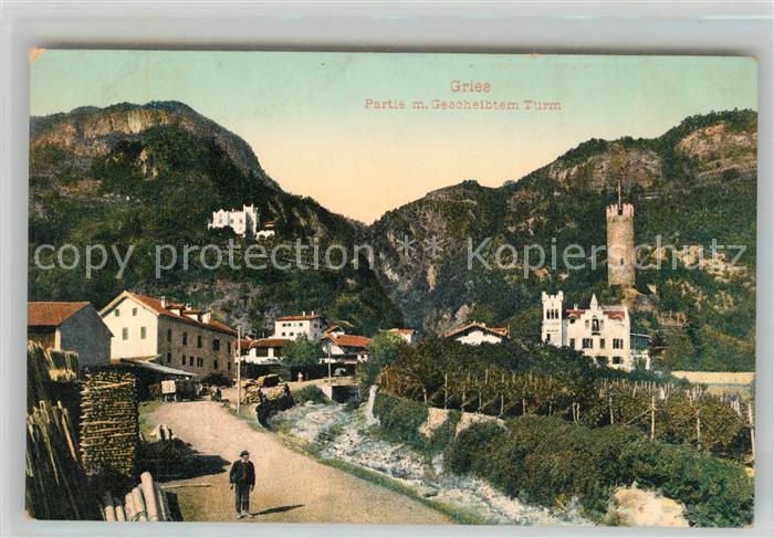 Gries Pfalz Partie mit Gescheibtem Turm