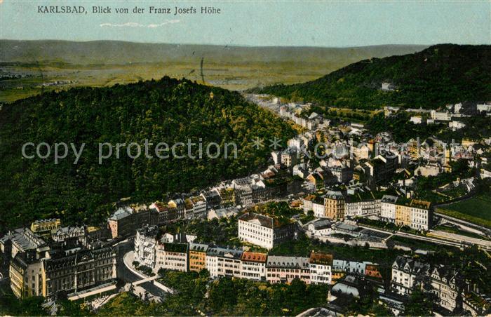 Karlsbad Eger Blick von der Franz Josefs Hoehe