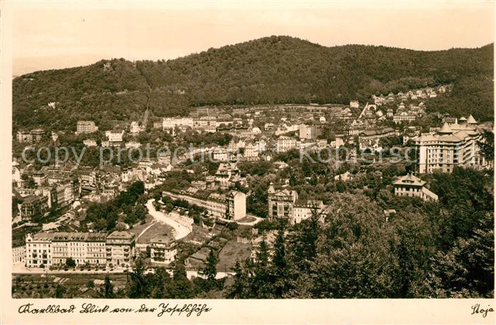 Karlsbad Eger Blick von der Josefshoehe