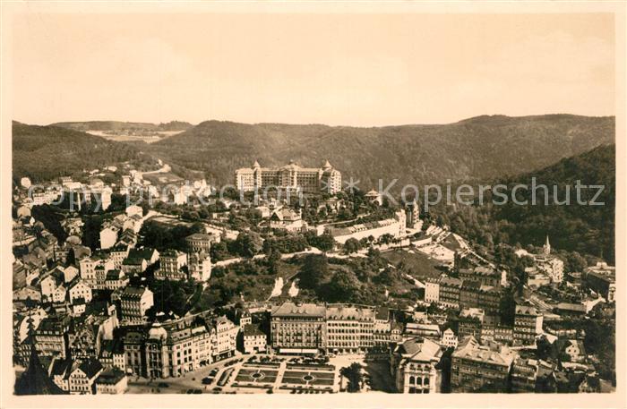 Karlsbad Eger Blick vom Hirschensprung