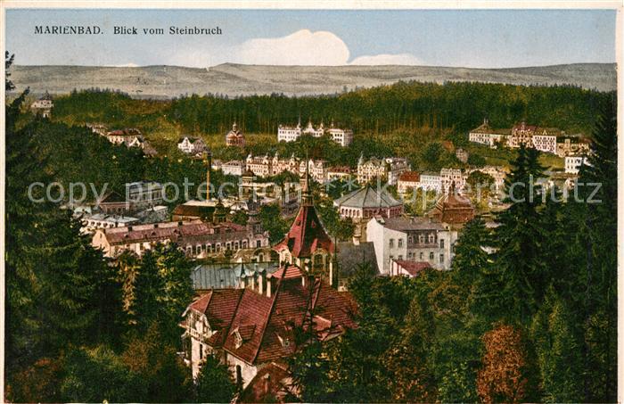 Marienbad Tschechien Boehmen Blick vom Steinbruch