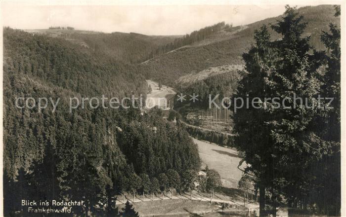 Frankenwald Region Blick ins Rodachtal