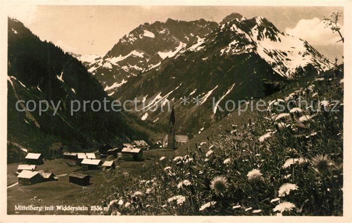 Mittelberg Kleinwalsertal mit Widderstein