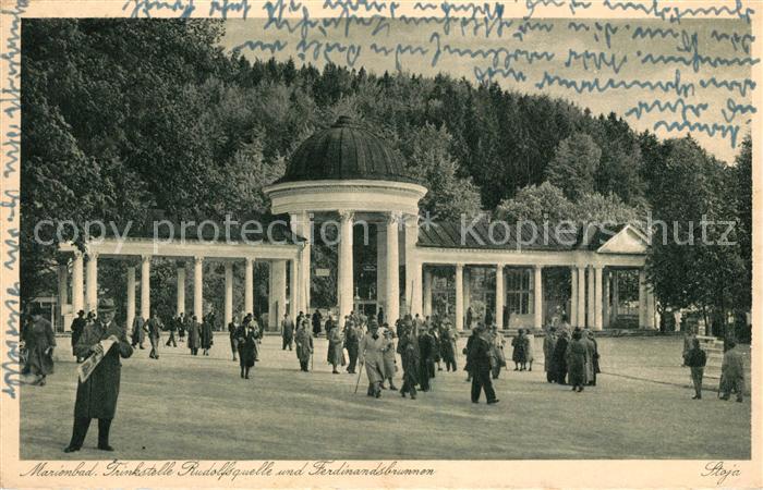 Marienbad Tschechien Boehmen Trinkstelle Rudolfsquelle und Ferndinandsbrunnen