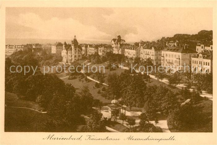 Marienbad Tschechien Boehmen Kaiserstrasse mit Alexandrinenquelle