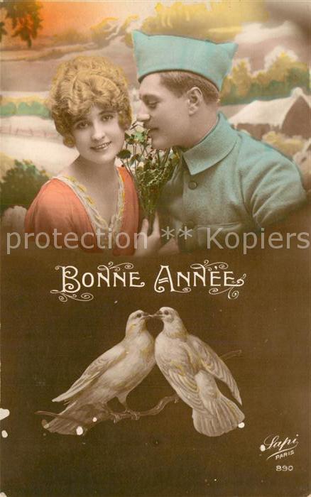 Verlag SAPI Paris Nr. 890 Neujahr Tauben