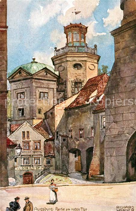 Wagner Richard Kuenstler Augsburg Partie am roten Tor