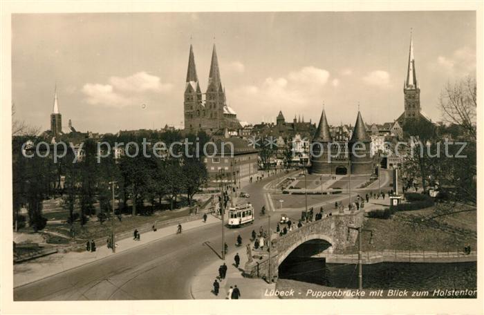 Strassenbahn Lübeck Puppenbrücke Holstentor