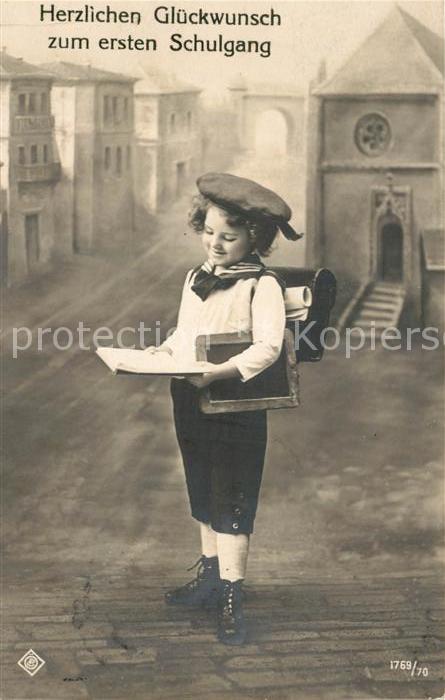 Foto OePG Nr. 1769/70 Einschulung Kind Schultafel