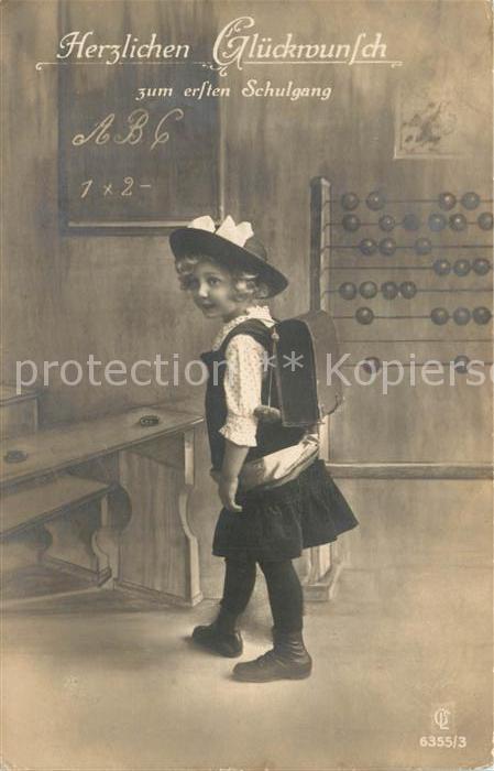 Foto GLCo Nr. 6355/3 Einschulung Kind Schulranzen Taf