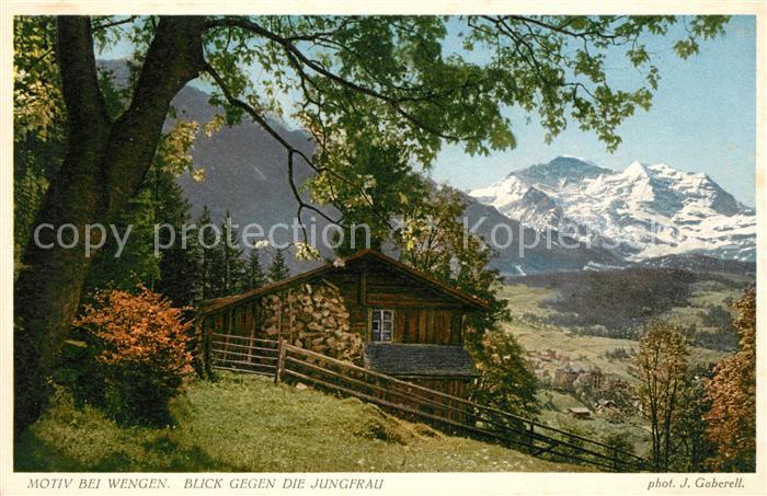 Foto Gaberell J. Nr. 2749 Wengen Jungfrau