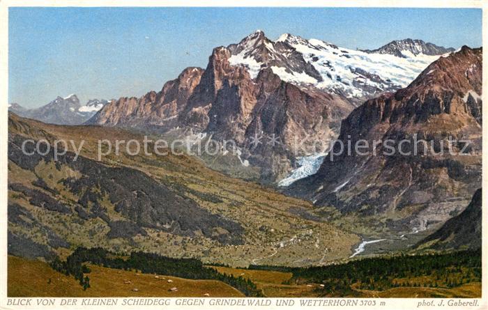 Foto Gaberell J. Nr. 6088 Grindelwald Wetterhorn