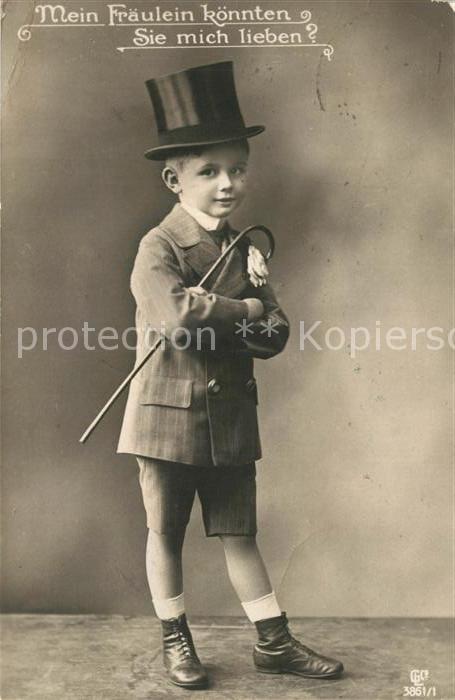 Foto GLCo Nr. 3861/1 Kind Junge Zylinder