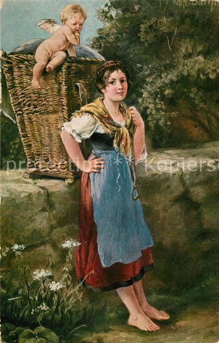 Kuenstlerkarte K. Barth Gefährliche Bürde Moderne Meis