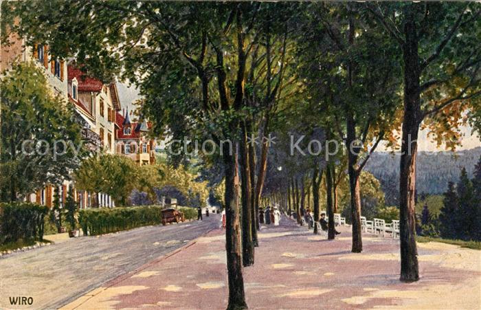 Verlag Wiedemann WIRO Nr. 2448 A Hotel Waldeck Kurpromenade Christophstal Freude