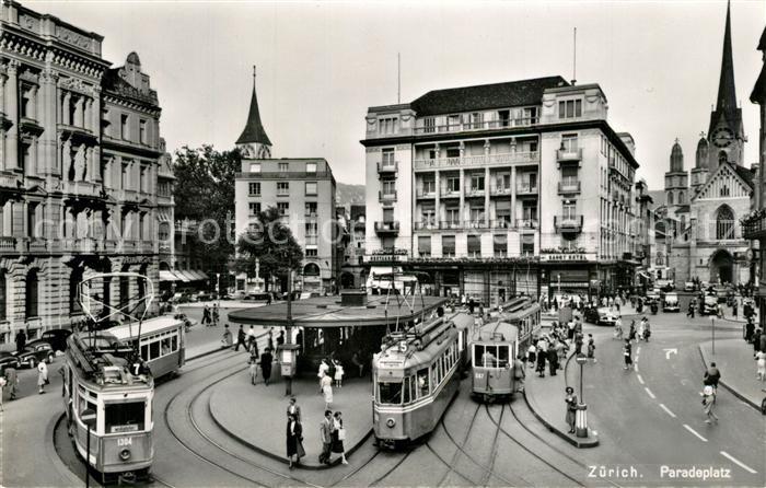 Strassenbahn Zuerich Paradeplatz