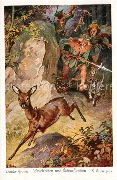 Maerchen Sagen Bruederchen und Schwesterchen Brueder Grimm G. Hinke Reh