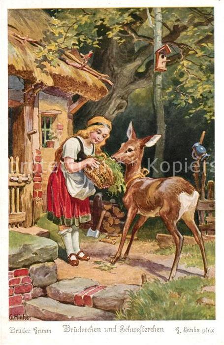 Maerchen Sagen Bruederchen und Schwesterchen Brueder Grimm G. Hinke Nr. 4541