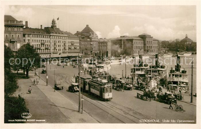 Strassenbahn Stockholm Utsikt fran Operaterrassen