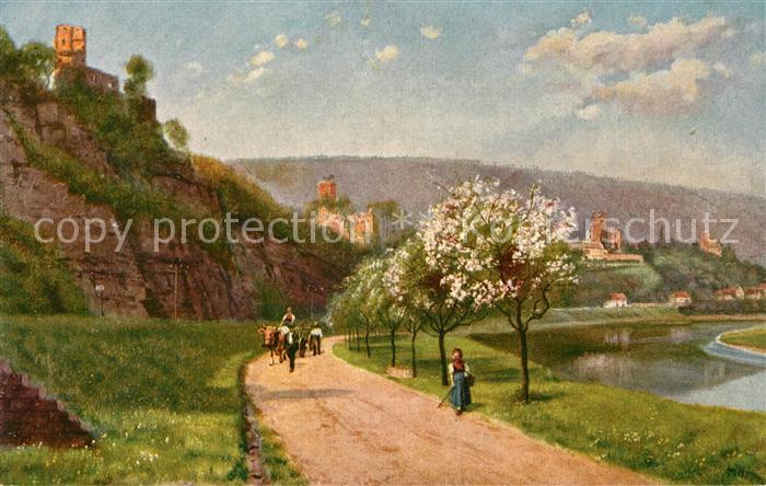 Hoffmann Heinrich Neckarsteinach Burgen Schwalbennest Hinterburg Mittelburg Vord