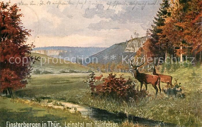 Verlag Wiedemann WIRO Nr. 1865 A Finsterbergen Thueringen Leinatal Hainfelsen