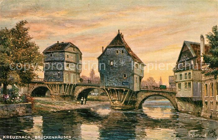 Verlag Tucks Oilette Nr. 2004 Kreuznach Brueckenhaeuser N. Beraud