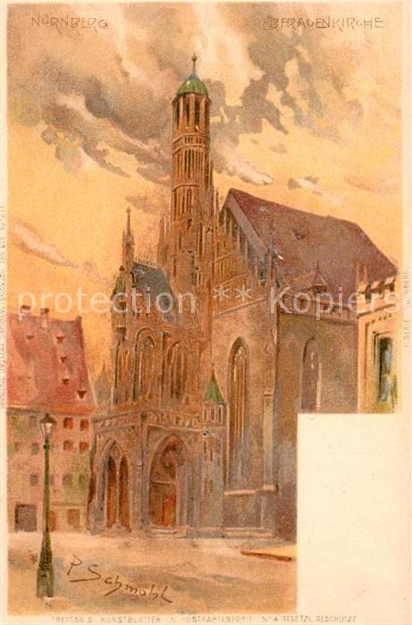 Schmohl P. Nuernberg Liebfrauenkirche Litho