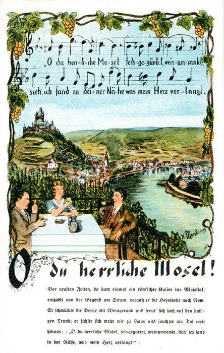 Liederkarte O du herrliche Mosel