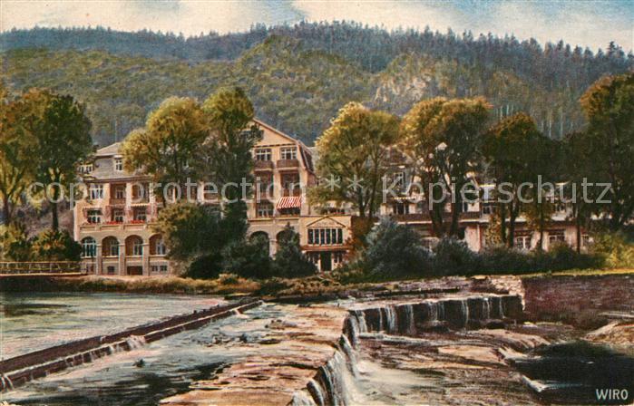 Verlag WIRO Wiedemann Nr. 2481 A Bad Blankenburg Hotel Loescheshall