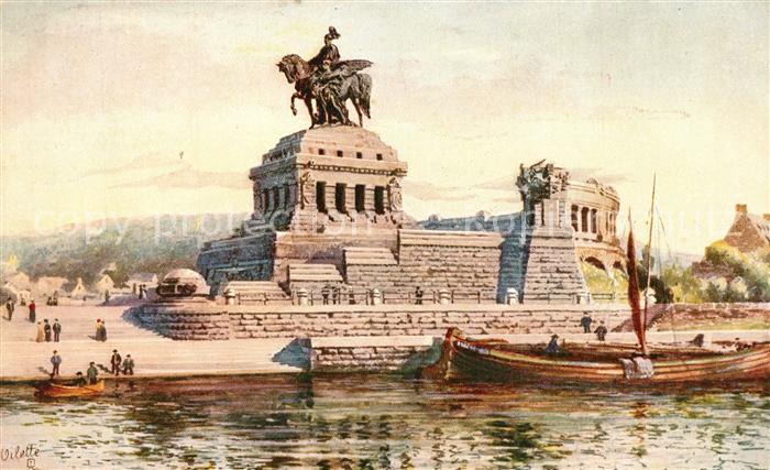 Verlag Tucks Oilette Nr. 197 B Koblenz Denkmal Kaiser Wilhelm I.