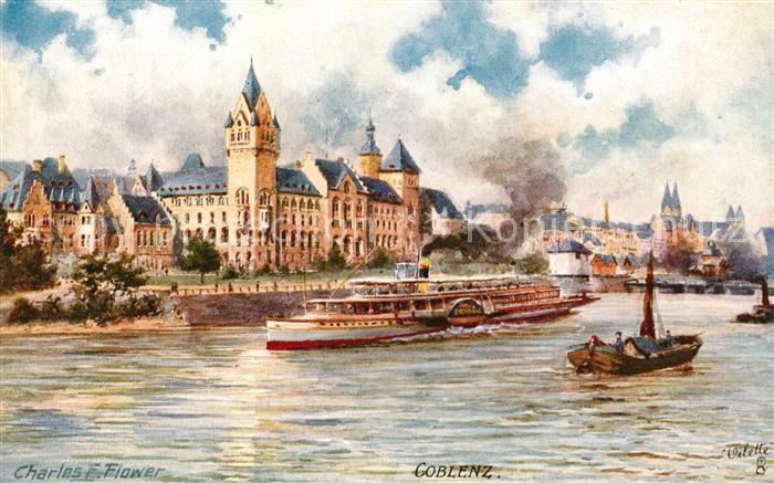 Verlag Tucks Oilette Nr. 197 B Koblenz Charles E. Flower