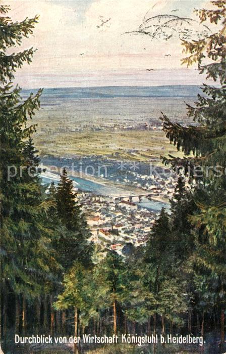 Verlag WIRO Wiedemann Nr. 1869 B Koenigstuhl Heidelberg