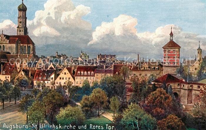 Verlag Wiedemann WIRO Nr. 2147 A Augsburg St. Ulrichskirche Rotes Tor