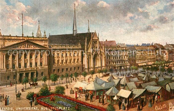 Verlag Tucks Oilette Nr. 7503 Leipzig Universitaet Augustusplatz