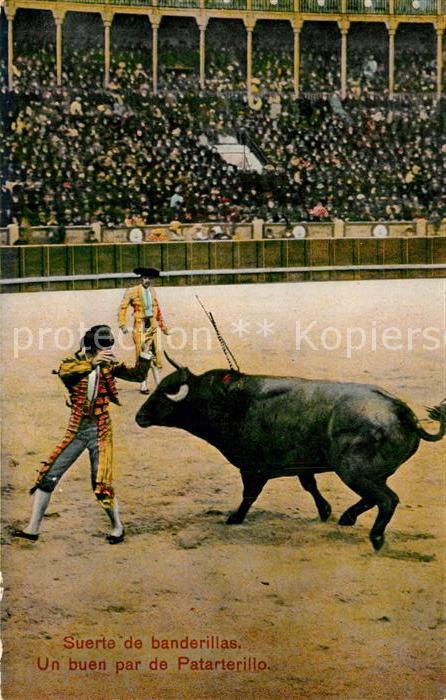 Stierkampf Suerte de Banderillas Buen par de Patarterillo
