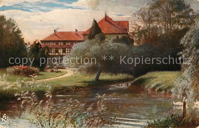 Verlag Wiedemann WIRO Nr. 2289 A Bad Driburg Partie im Kurpark