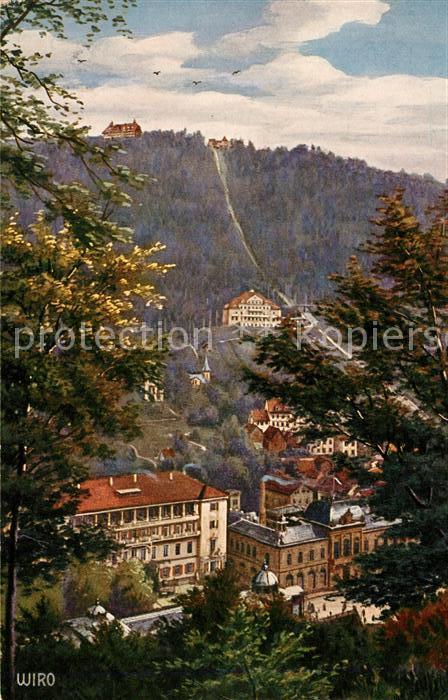 Verlag Wiedemann WIRO Nr. 2747 A Wildbad Sommerberg Bergbahn