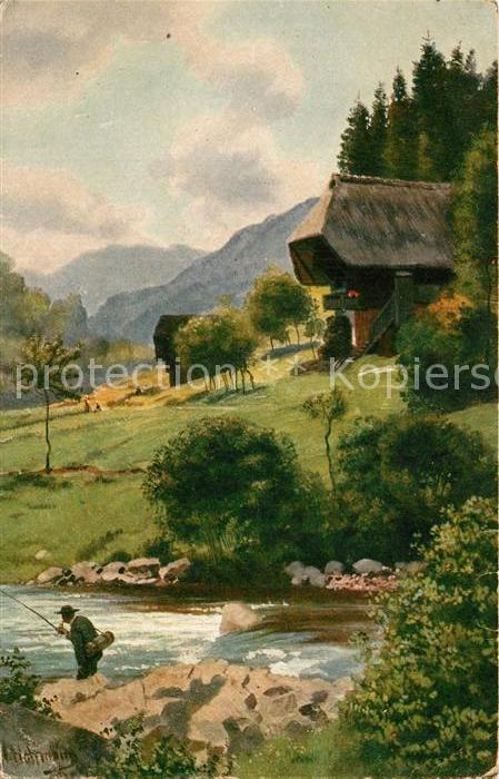 Hoffmann Heinrich An der Wolfach Forellenangler